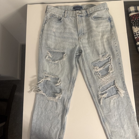 Aéropostale Denim - Aeropostale Distressed Mom Jean Blue Jeans Size 14